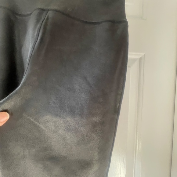 Women's Faux Leather High-Waist Leggings Black Sz S - Picture 8 of 12